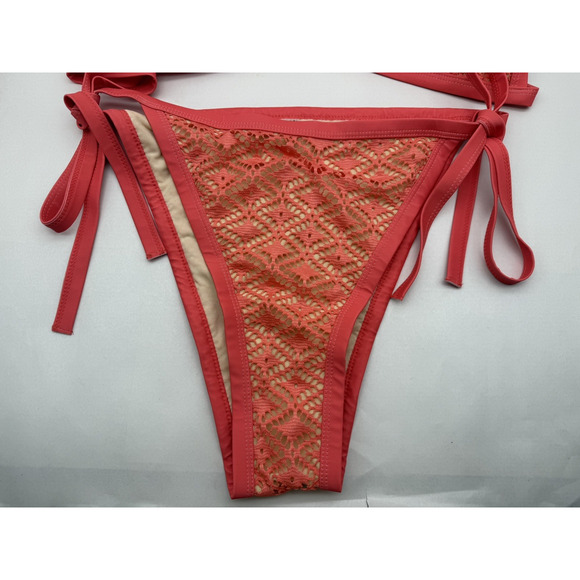 Women Plus Size, Bikini Sets String 2-Piece Halter Swimsuits w/Tie Side Size 1XL - Picture 8 of 13